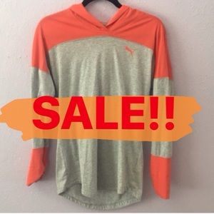 Puma Coral & Grey Hoodie